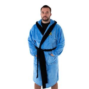 Star Trek Mens Logo Bathrobe / Blue